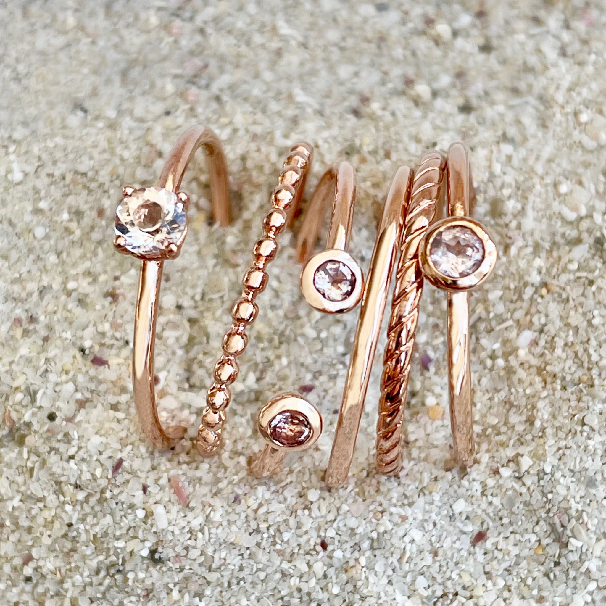 Rose Gold Stacking Rings