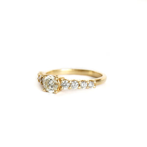 Breathtaking Diamond Princess Yellow Gold Ring