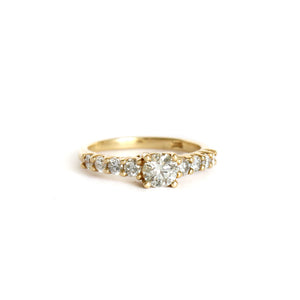 Breathtaking Diamond Princess Yellow Gold Ring