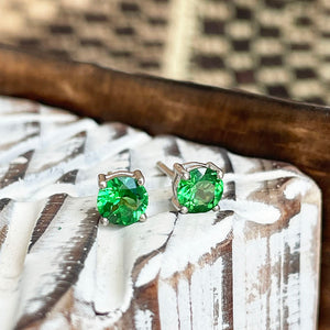 Tsavorite stud earrings