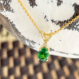 tsavorite and diamond pendant