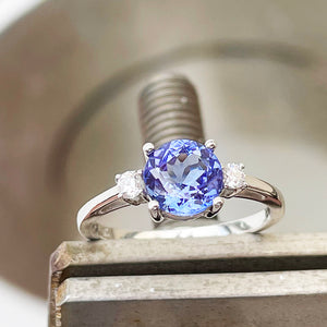 Tanzanite and Diamond ring