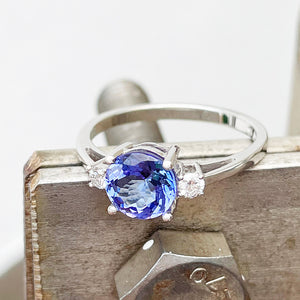 Tanzanite and Diamond ring