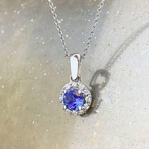 tanzanite and Diamond Pendant