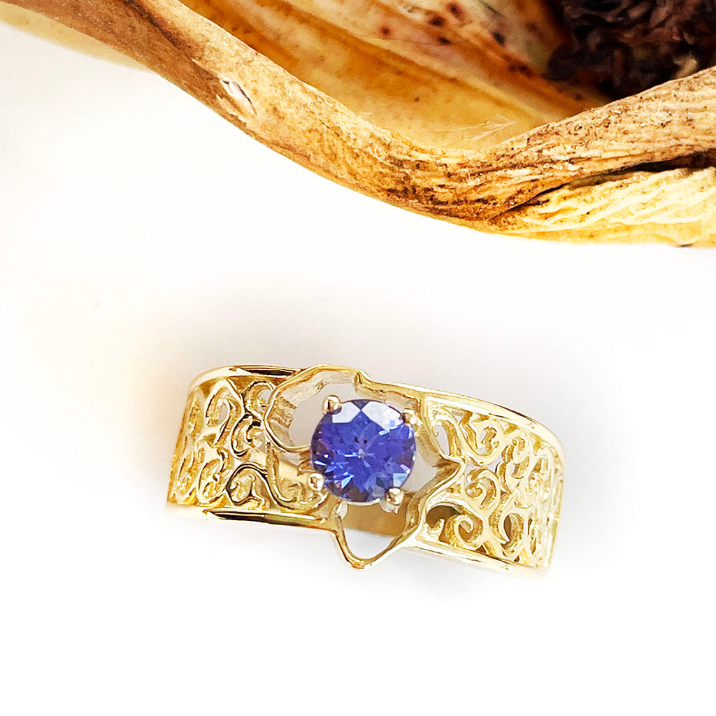 Filigree Africa Tanzanite ring