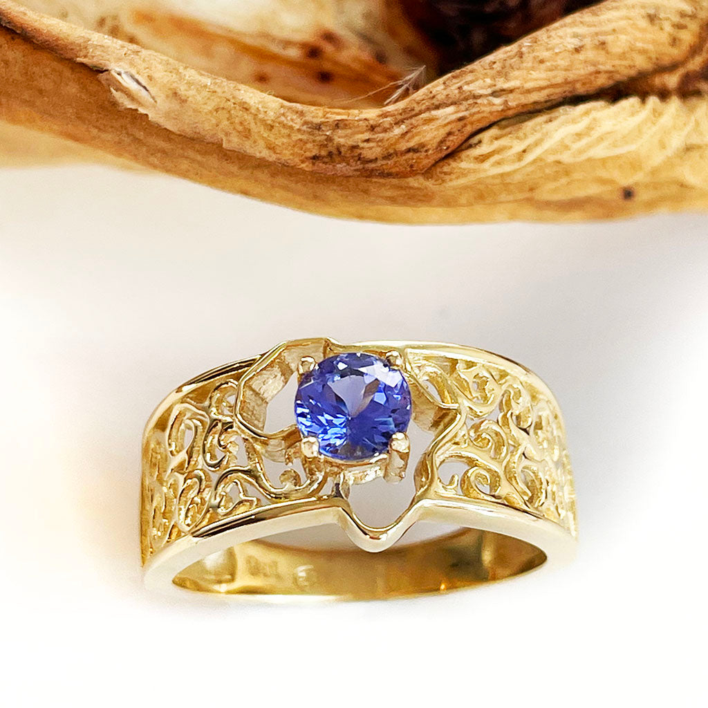 Filigree Africa Tanzanite ring