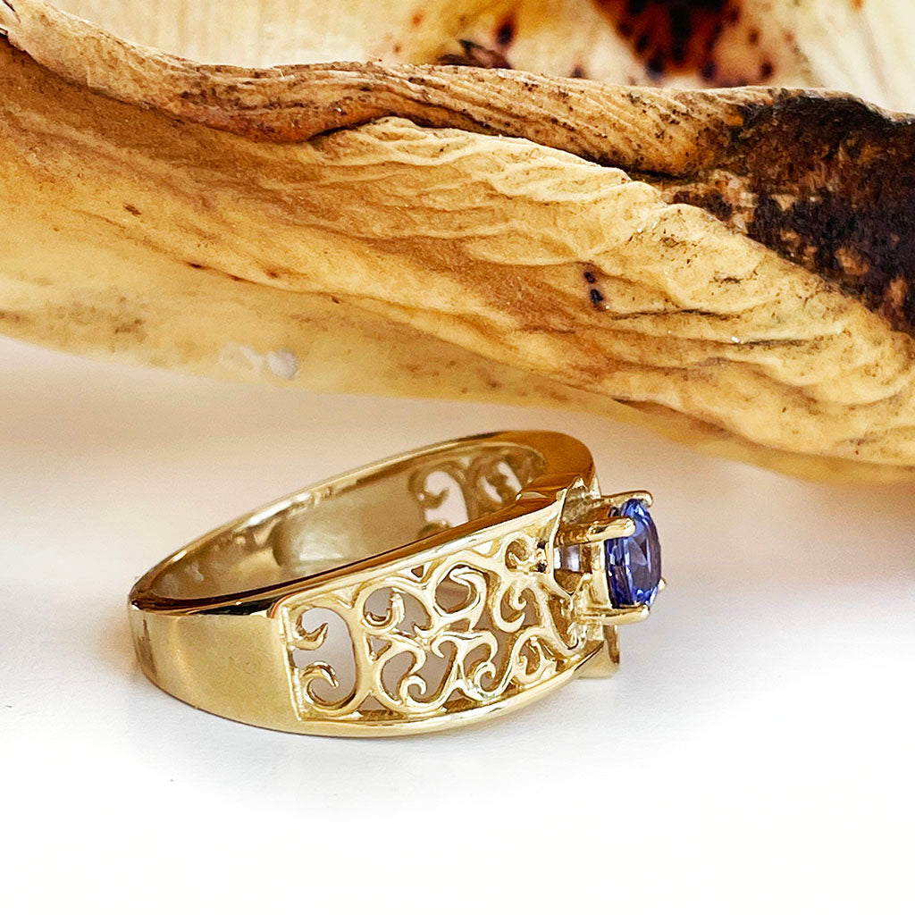 Filigree Africa Tanzanite ring