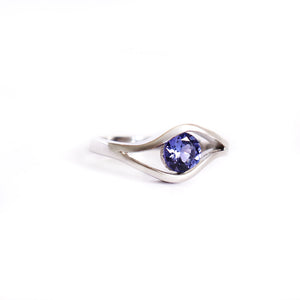 Golden Eye White Gold Tanzanite Ring