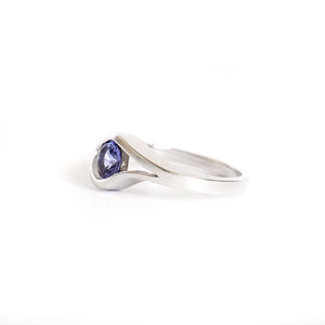 Golden Eye White Gold Tanzanite Ring