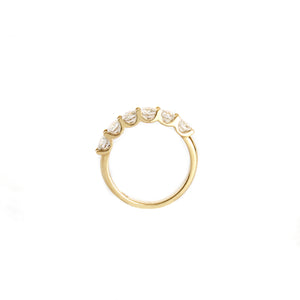 Gorgeous Six White Diamond Yellow Gold Ring