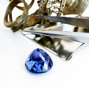 Tanzanite - violet/BLUE Round Cut - 6.51ct