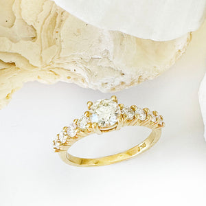 Breathtaking Diamond Princess Yellow Gold Ring