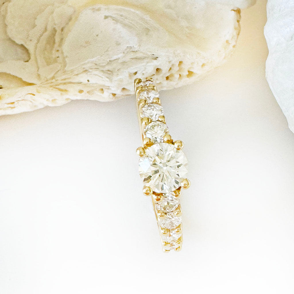 Breathtaking Diamond Princess Yellow Gold Ring