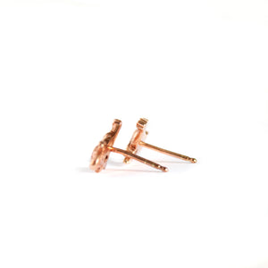 Racing Cheetah Rose Gold Studs