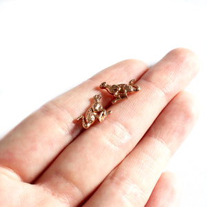 Racing Cheetah Rose Gold Studs