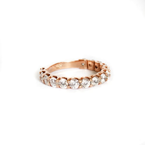 Rose Gold 15 Diamond 3/4 Eternity Band