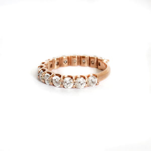 Rose Gold 15 Diamond 3/4 Eternity Band