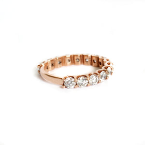 Rose Gold 15 Diamond 3/4 Eternity Band