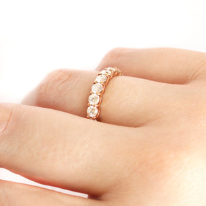 Rose Gold 15 Diamond 3/4 Eternity Band