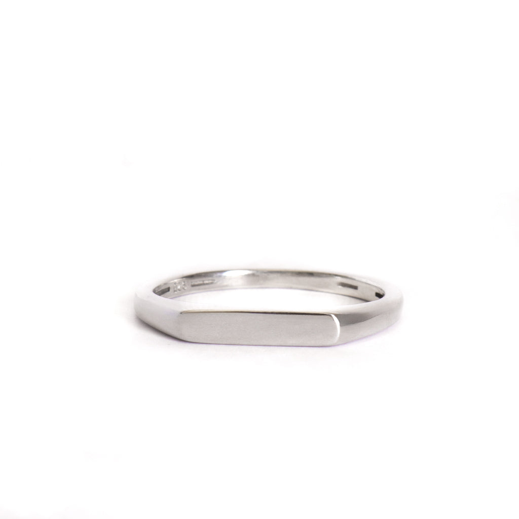 Silver Slimline Signet Ring