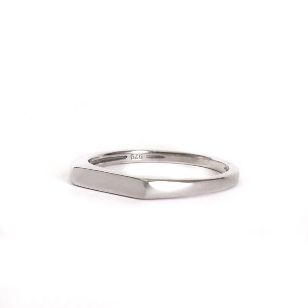 Silver Slimline Signet Ring