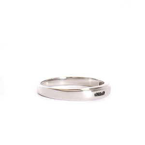 Slimline Black Diamond White Gold Band