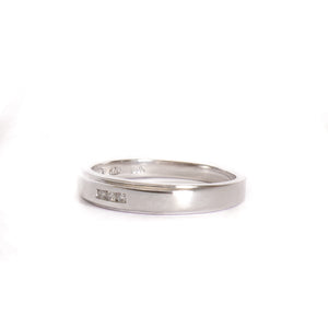 Slimline White Diamond White Gold Band