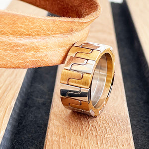 Stainless steel mens ring