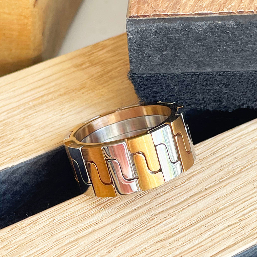 Stainless steel mens ring