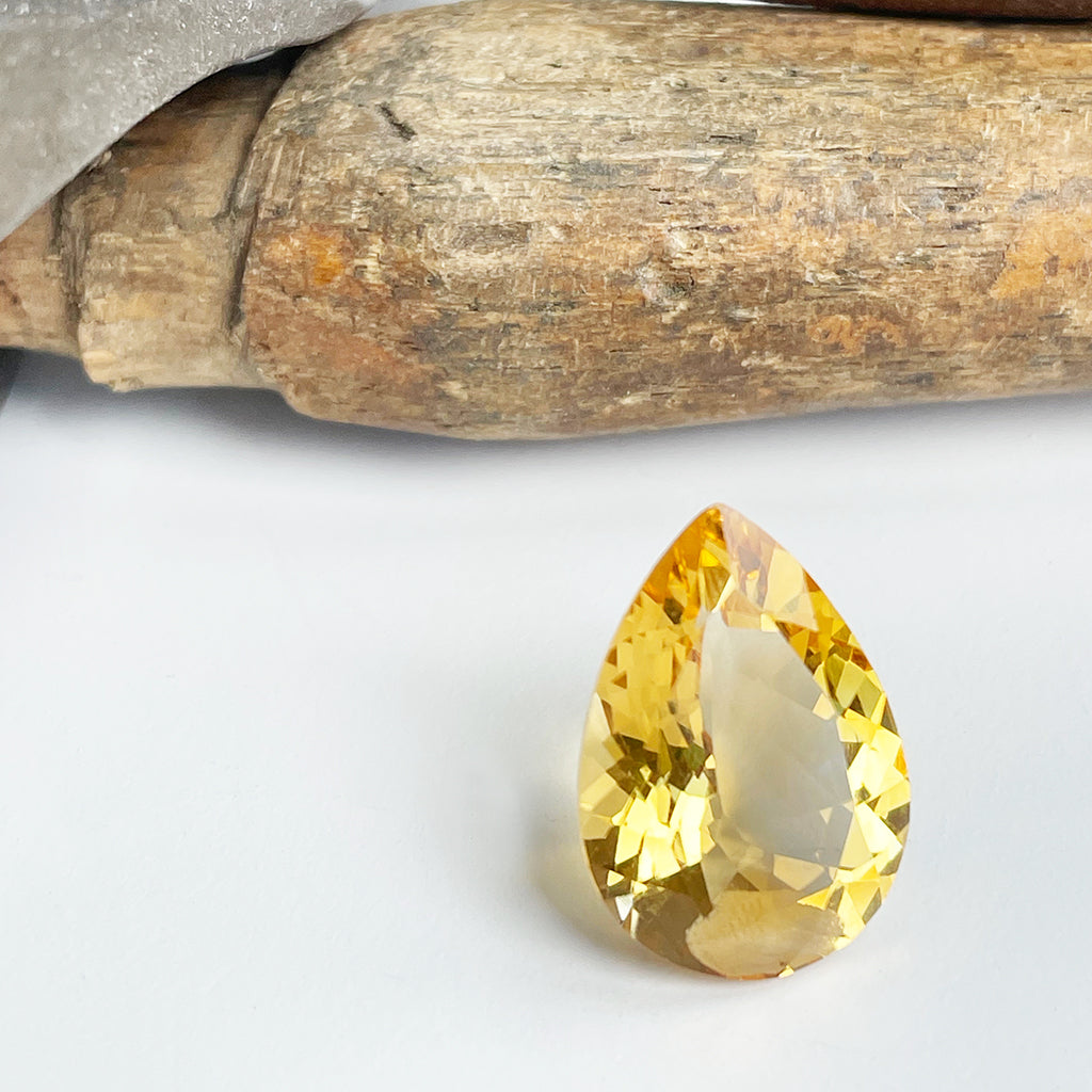 Citrine - Yellow Pear Cut - 8.72ct