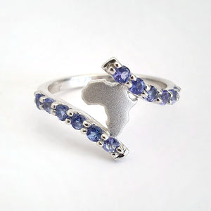 Elegant Twist Africa White Gold Tanzanite Ring