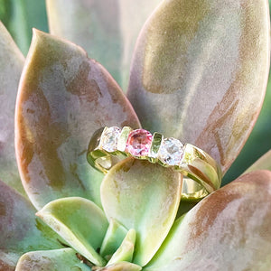 Gorgeously Sweet Pink Tourmaline and Morganite Ring