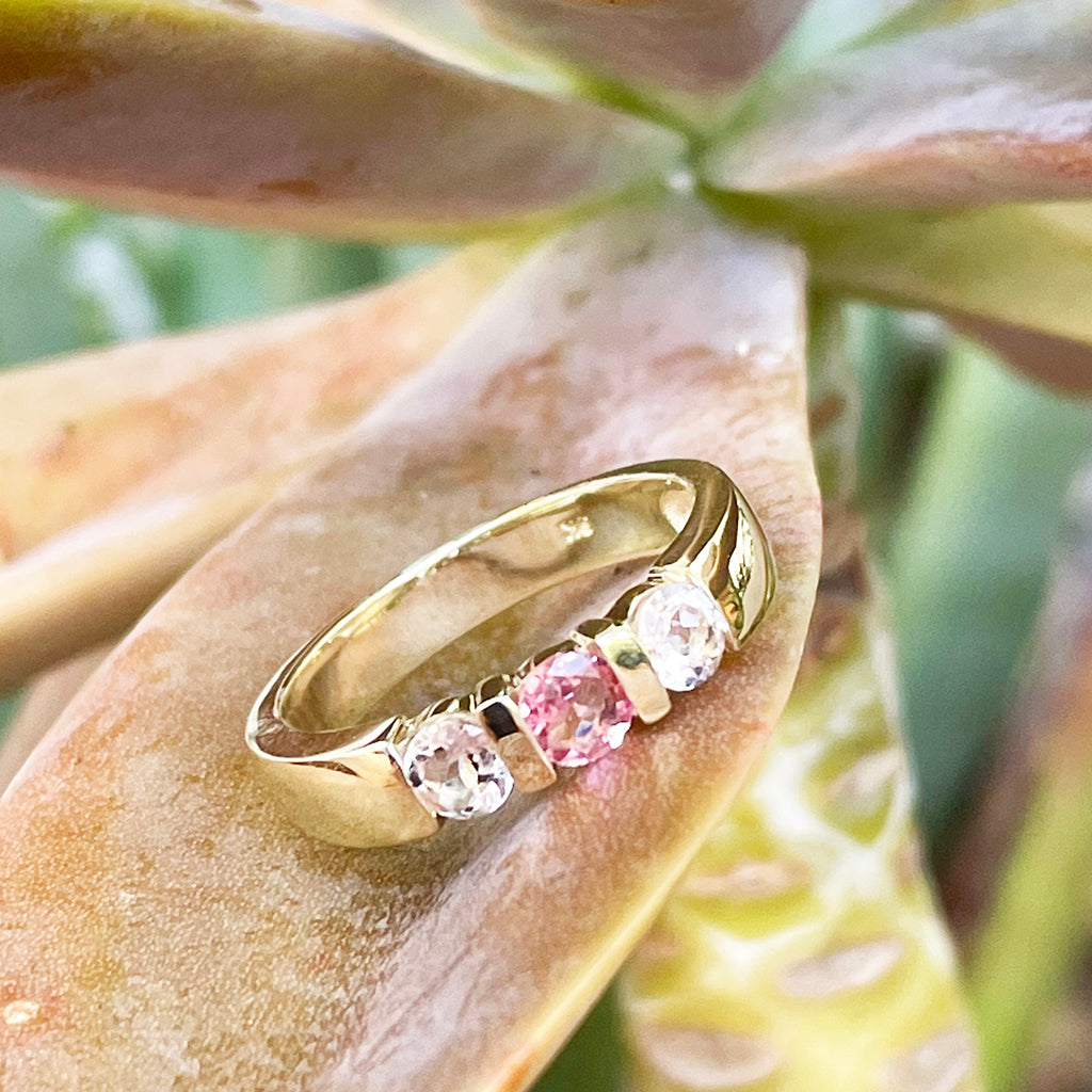 Gorgeously Sweet Pink Tourmaline and Morganite Ring