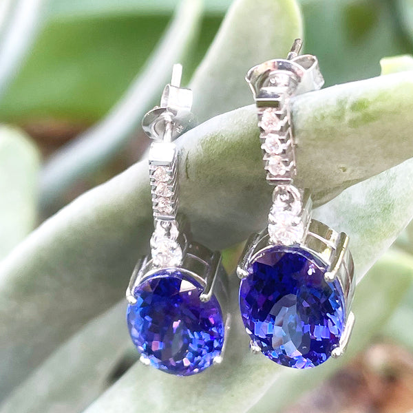 Tanzanite on sale diamond earrings