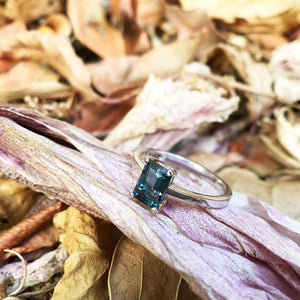 Emerald Cut London Blue Topaz Ring