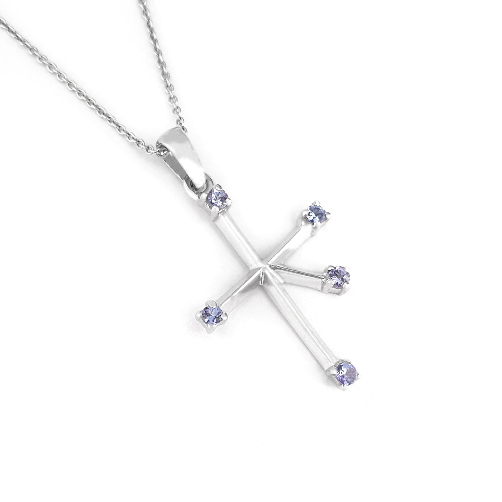 Tanzanite White Gold Southern Cross Pendant