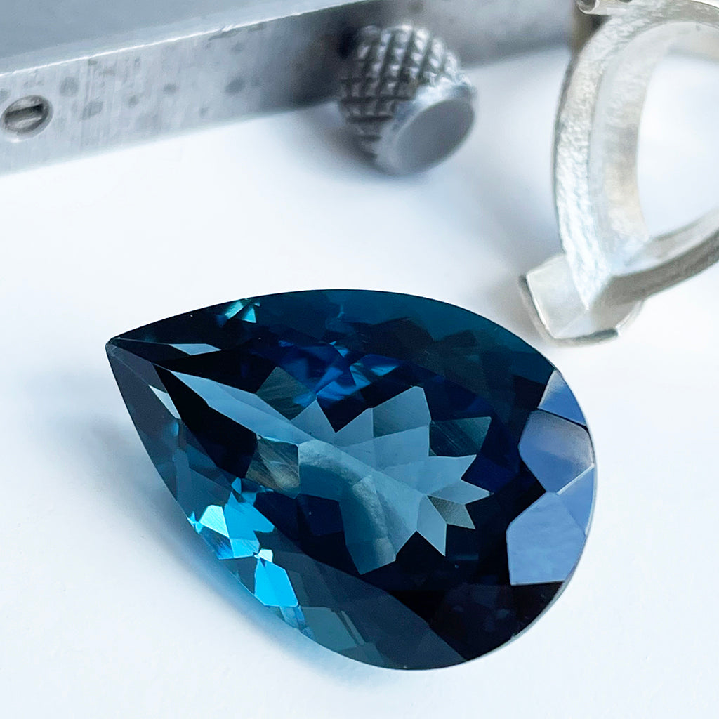 London Blue Topaz - Pear Cut - 26.35ct