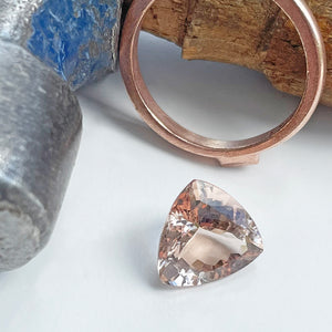 Morganite - Peach Trilliant Cut - 3.08ct