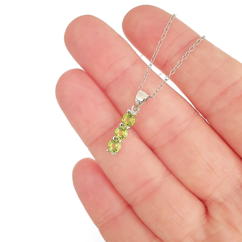 Silver Trilogy Peridot Pendant