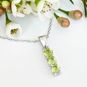 Silver Trilogy Peridot Pendant