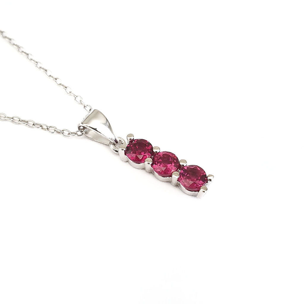 Silver Trilogy Rhodolite Pendant