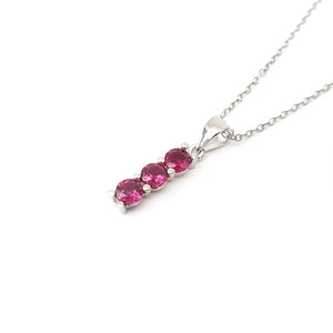 Silver Trilogy Rhodolite Pendant