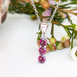 Silver Trilogy Rhodolite Pendant