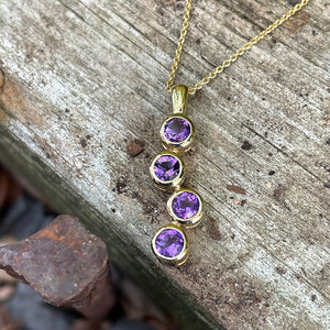 Waterfall Amethyst Droplet Pendant